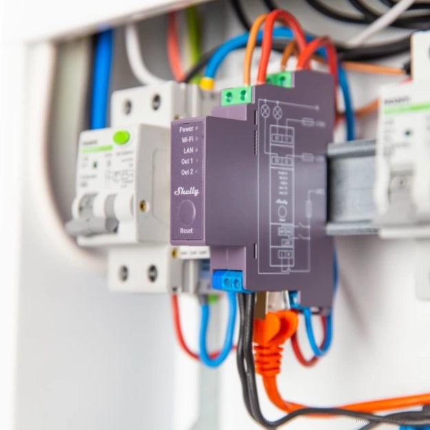 Shelly Pro 2 – Zubehör – 2 Kanäle, DIN-Schienenmontage, WLAN