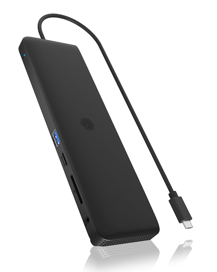 ICY BOX IBDK2116C Dockingstation – USB-C, 1× DP, 2× HDMI, 4× USB-A, 100 W PD, GbE, für Windows/Mac/ChromeOS