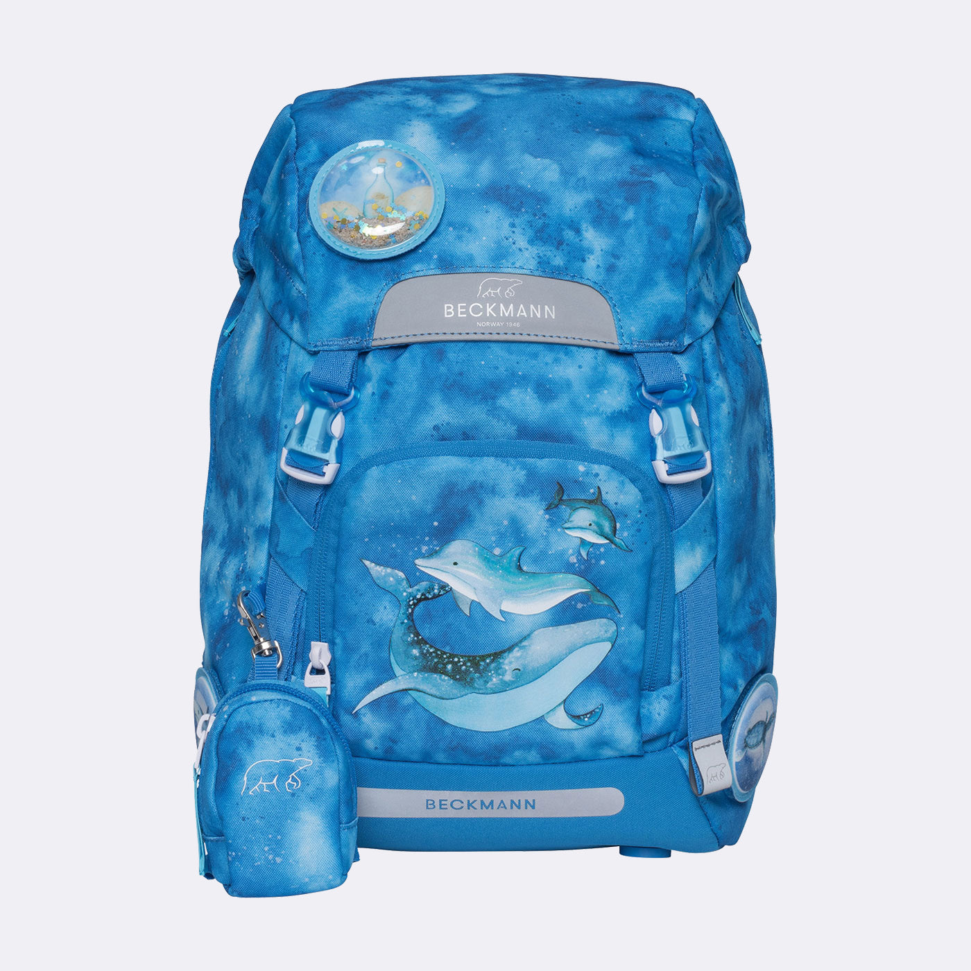 Beckmann Classic – Schulrucksack-Set 6-teilig, Ocean, 22 l, 24×37×25 cm