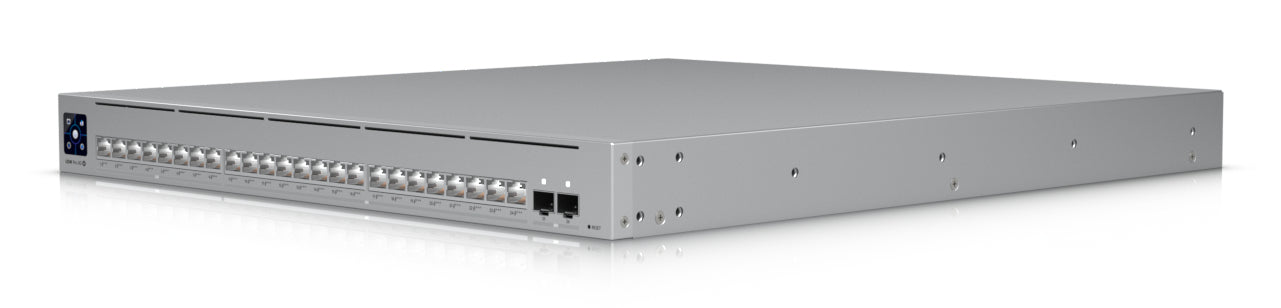 Ubiquiti Managed L3 Switch – 16× 10G, 8× 2,5G, 2× SFP28, PoE, PoE-Budget 720 W, 1U, 19"