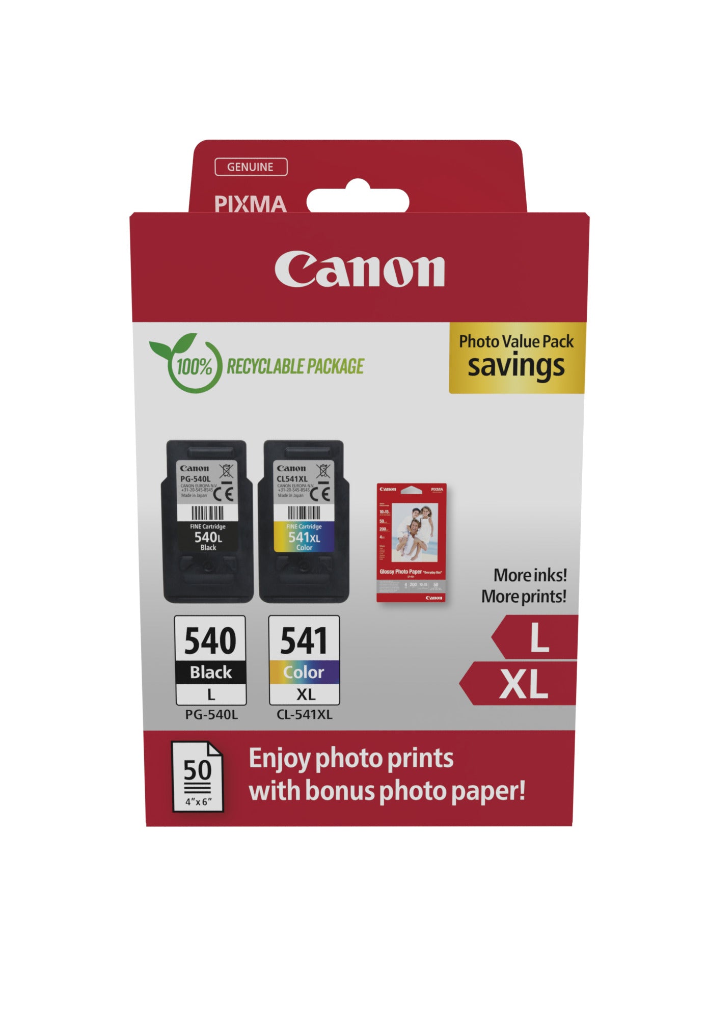 Canon Tintenpatronen-Multipack PG-540L/CL-541XL – für PIXMA und andere