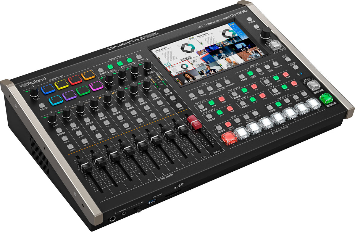 Roland VR-120HD – USB-Mischpult (42 Kanäle), USB-Audio 24 Bit/48 kHz, Schwarz
