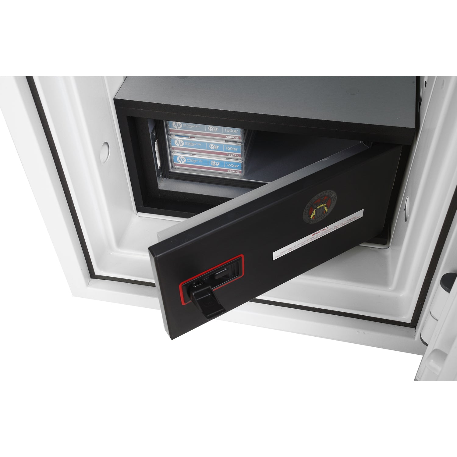 Phoenix Safe Co. Phoenix Sicherheitsschrank DATACOMBI DS2504E – Elektronikschloss – 63,0 l – Feuerschutz 120 min – Weiss