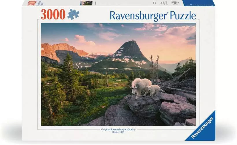 Ravensburger Puzzle Almbock mit Baby – 3000 Teile – 121 × 80 cm – ab 14 Jahren – Karton – Mehrfarbig