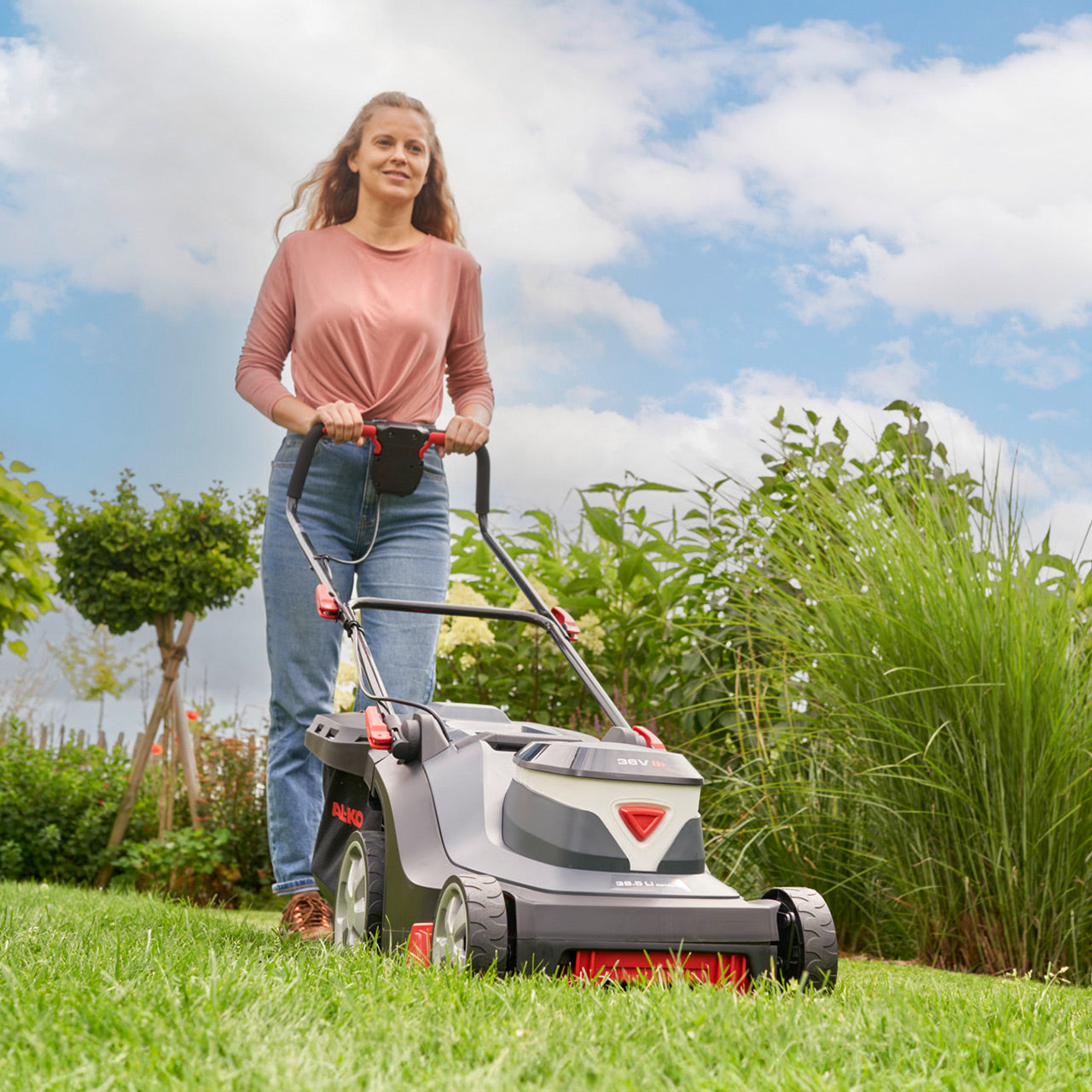 AL-KO Rasenmäher 38,5 LI COMFORT – Schnittbreite 38 cm, Akku 36 V, Batteriekapazität 4 Ah, Grasfangvolumen 45
