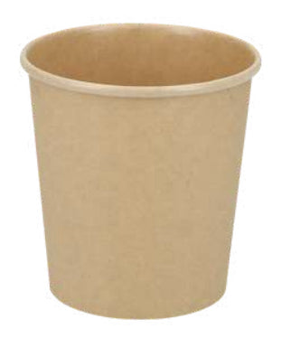 Verive Schale/Schüssel, Papier, PLA-beschichtet – 960 ml, braun – OK compost INDUSTRIAL – 25 Stk.
