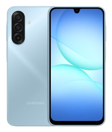 Samsung Galaxy A17 – Hellblau, 6,7", 1080 × 2340, Android, 128 GB, 4 GB, Hybride Dual-SIM, 4G, NFC, OIS, IP54