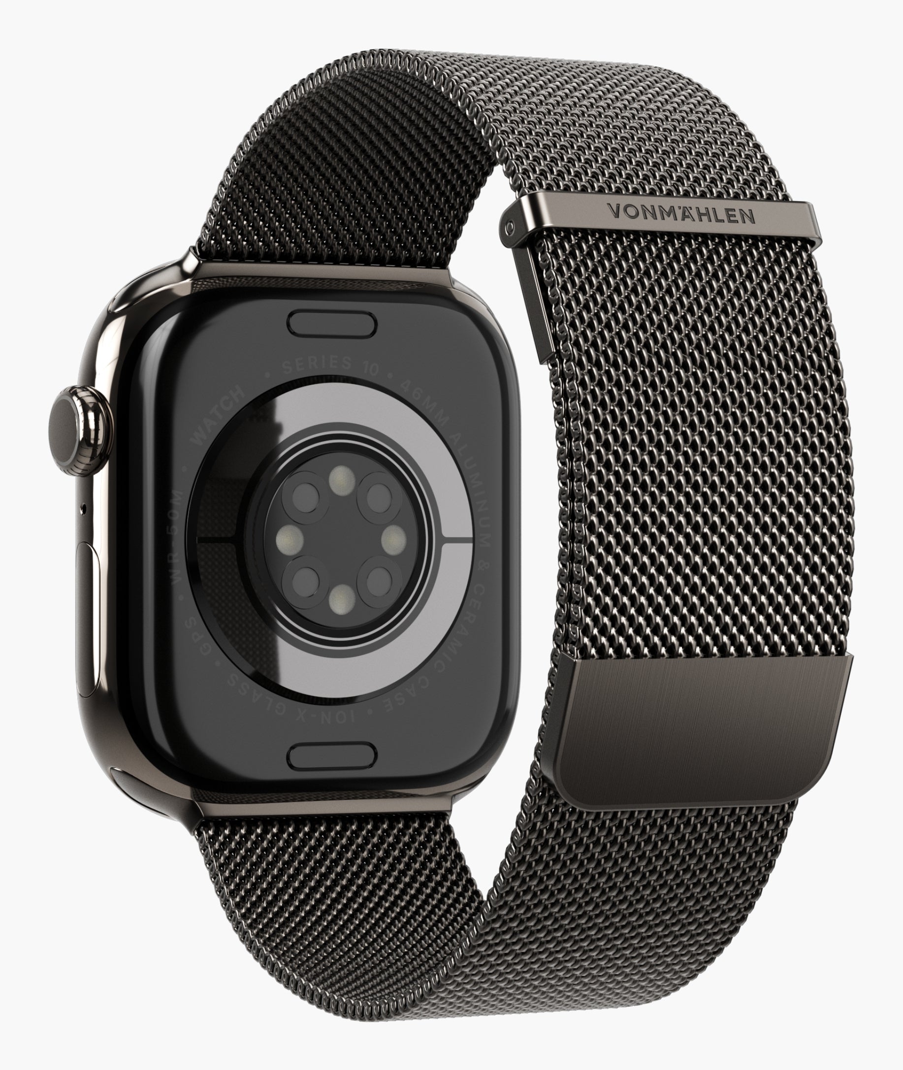 Vonmählen Milanese Loop 2 – Armband – für Apple Watch 40/41/42 mm, Granitgrau, Edelstahl