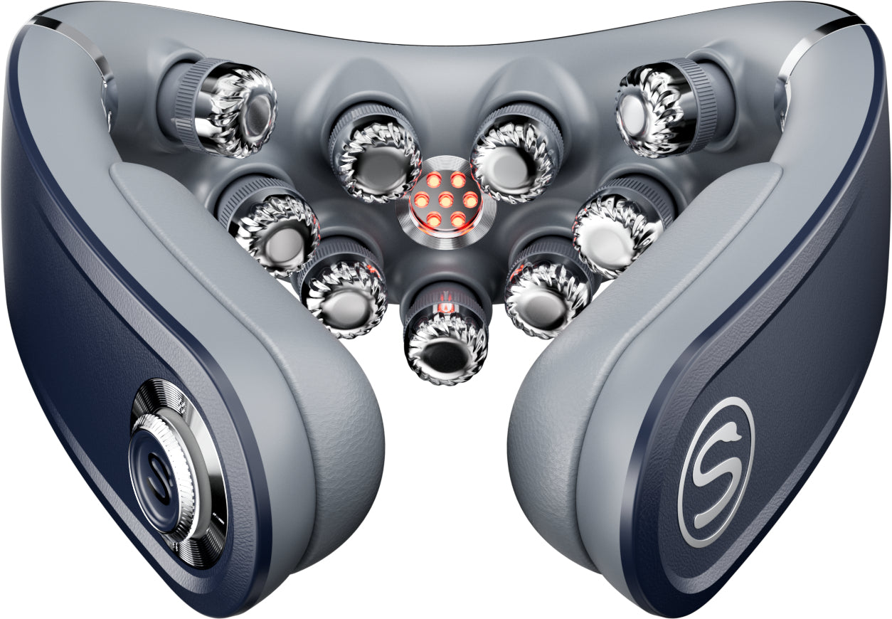 SKG Massagegerät G7 Pro-Fold – EMS, Knetmassage, mit Wärmefunktion – Akku – Blau
