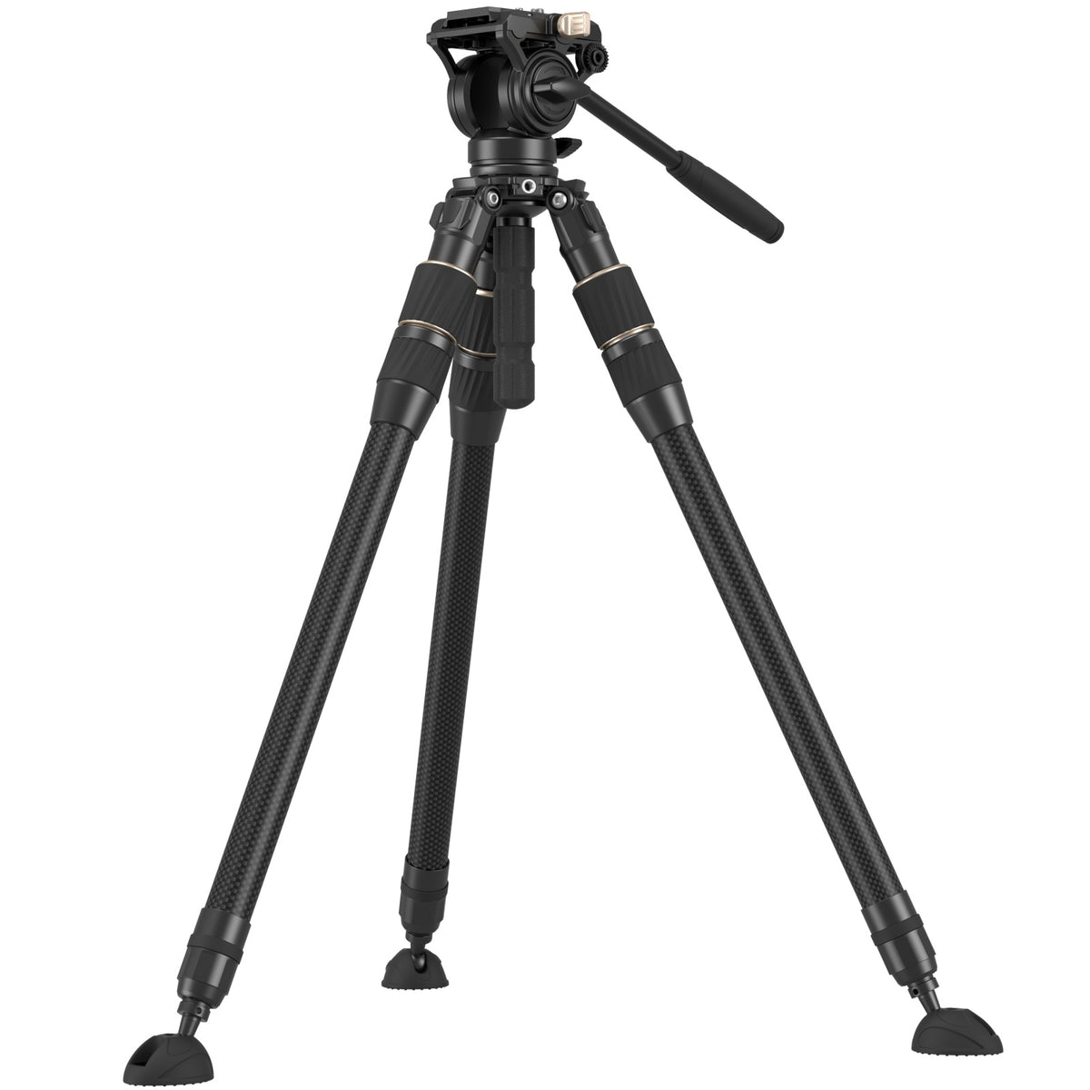 SmallRig FT-S303 Carbon-Faser Dreibeinstativ – 150 cm, 6 kg Tragkraft, 74 cm eingeklappt – 2,9 kg – Schwarz