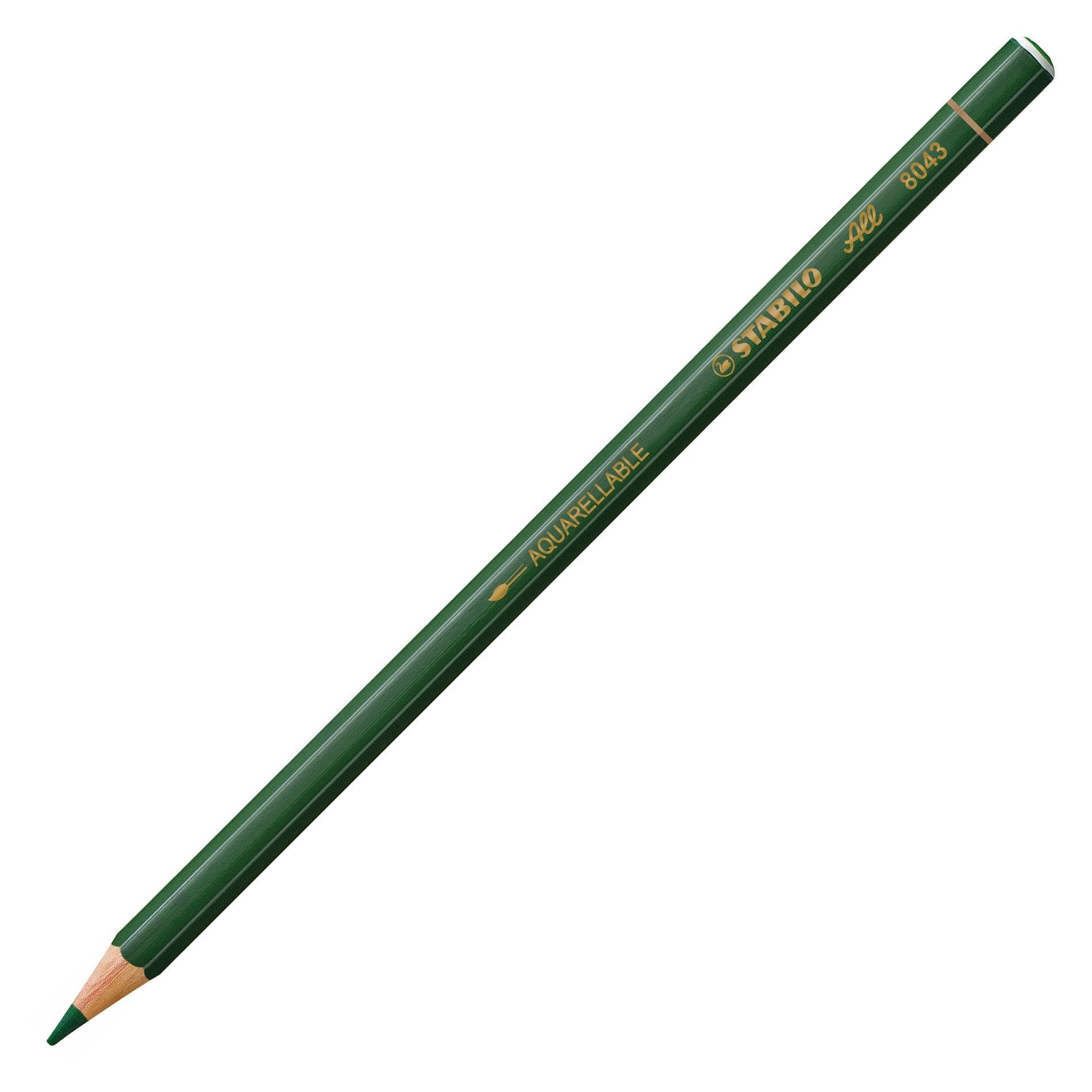 STABILO Aquarellfarbstift Spezialstift All – Einzelstift Grün, Minen-Ø 3,3 mm