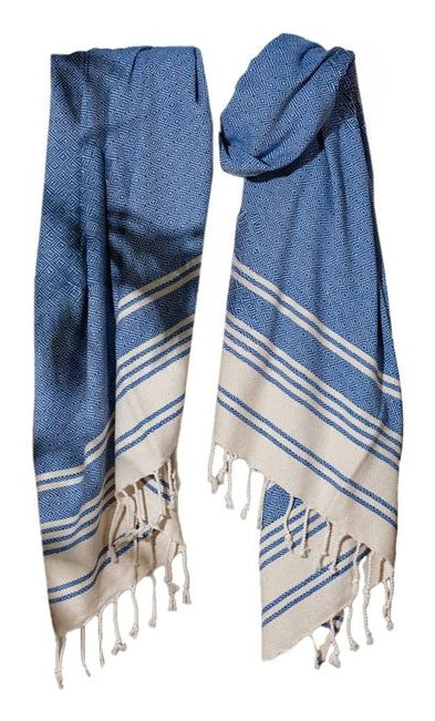 Foutastic Strandtuch New Diamond – 90 × 170 cm, Dunkelblau, 60% Baumwolle/40% Polyester