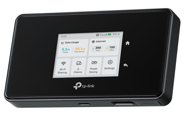 TP-Link M8550 – Mobiler 5G-Hotspot, Wi-Fi 6, Dual-Band (2,4/5 GHz), 2880 Mbit/s, 4680 mAh, SIM-Slot