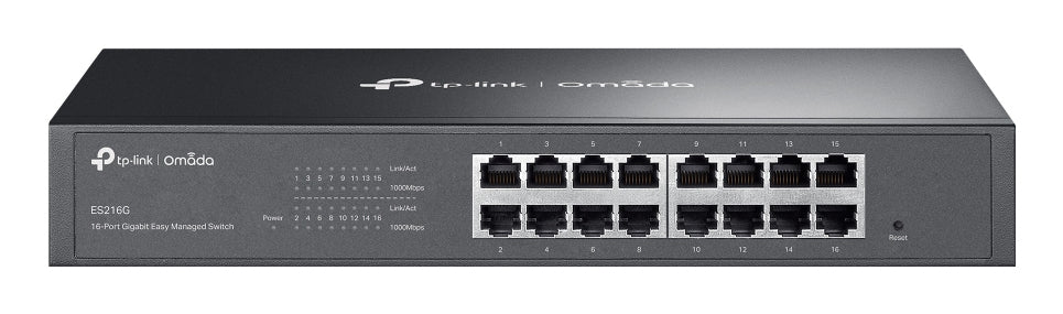 TP-Link ES216G – Managed L2 Switch – 16× 1G, 19", 1U