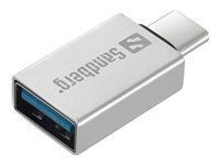 Sandberg USB-C zu USB-A Adapter – USB 3.2 Gen 1 (5 Gbit/s), 1× USB-A, Silber