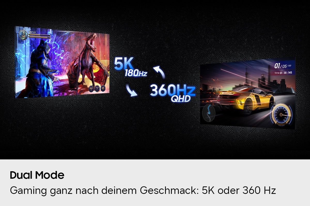 Samsung G80Hf – 27", 5120 × 2880, IPS, 360 Hz, HDR10+ Gaming