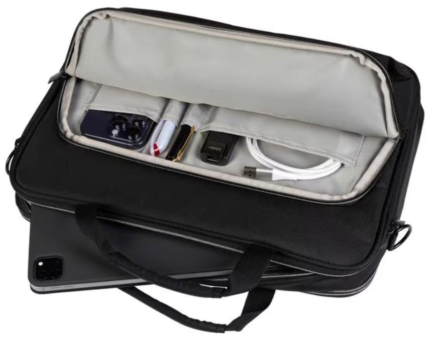 ONIT Notebook-Tasche bis 15,6" – Trolley-Band, 600D rPET – Schwarz