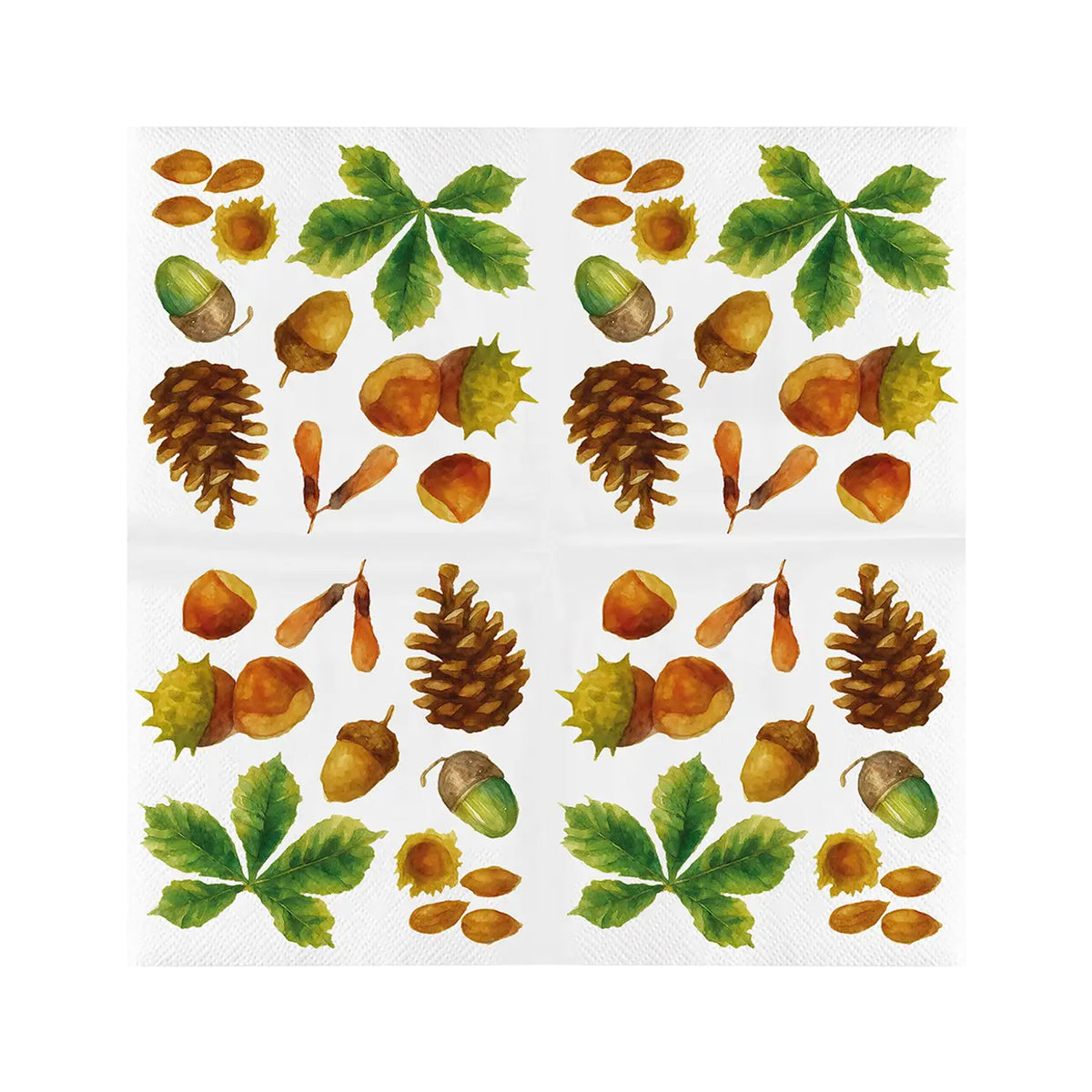 Esschert Design Servietten Wald, mehrfarbig – 33 × 33 cm, 3-lagig – 20 Stück