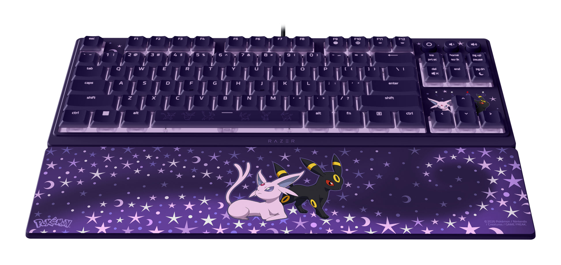 Razer Ornata V3 Espeon/Umbreon – Tastatur TKL – halbmechanisch – verkabelt, USB-A – QWERTY (US-INT) – RGB