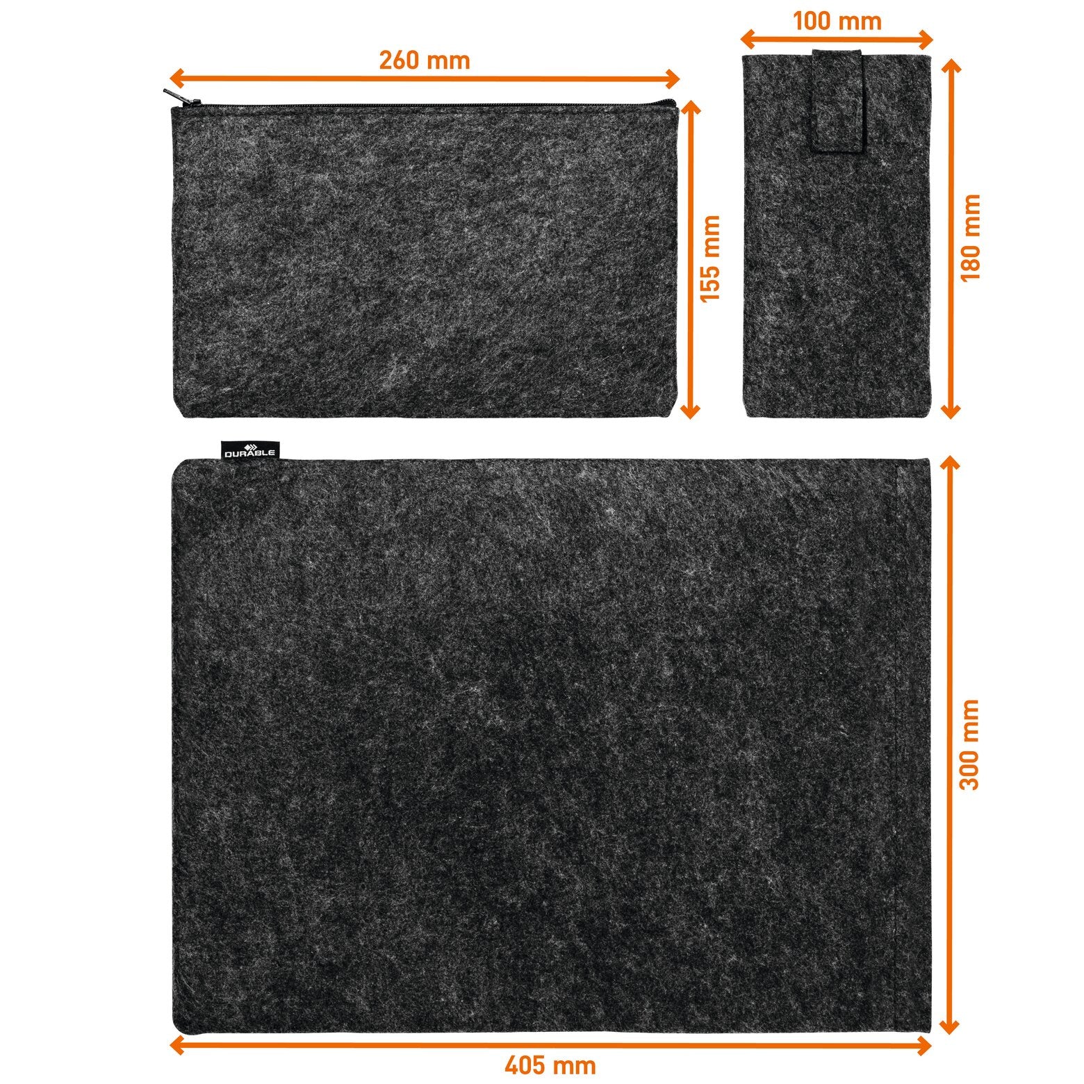 Durable Notebook-Schutzhülle für Notebooks bis 16,4" – Anthrazit