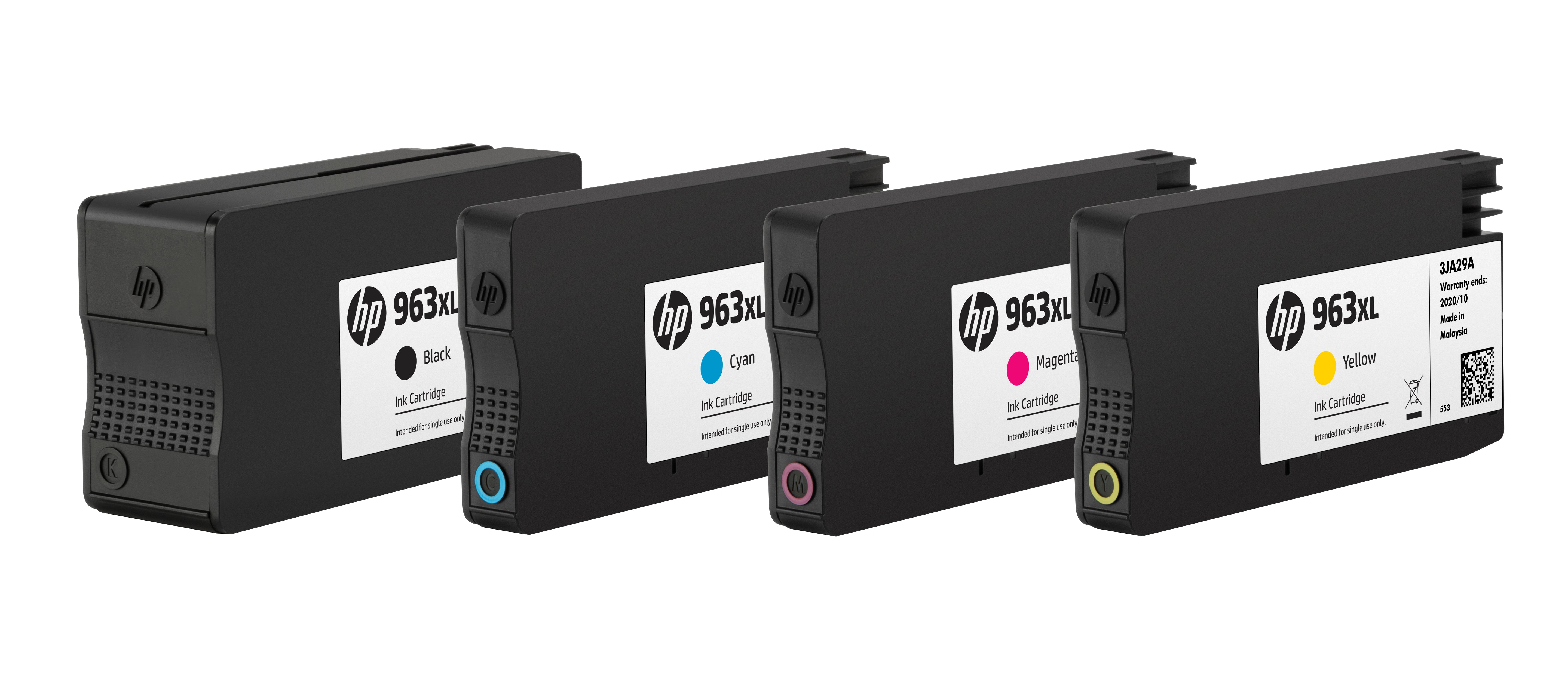 HP 963XL Cyan Tintenpatrone (Original) – 1'600 Seiten – für HP OfficeJet Pro 9010/9012/9014 … – 3JA27AE