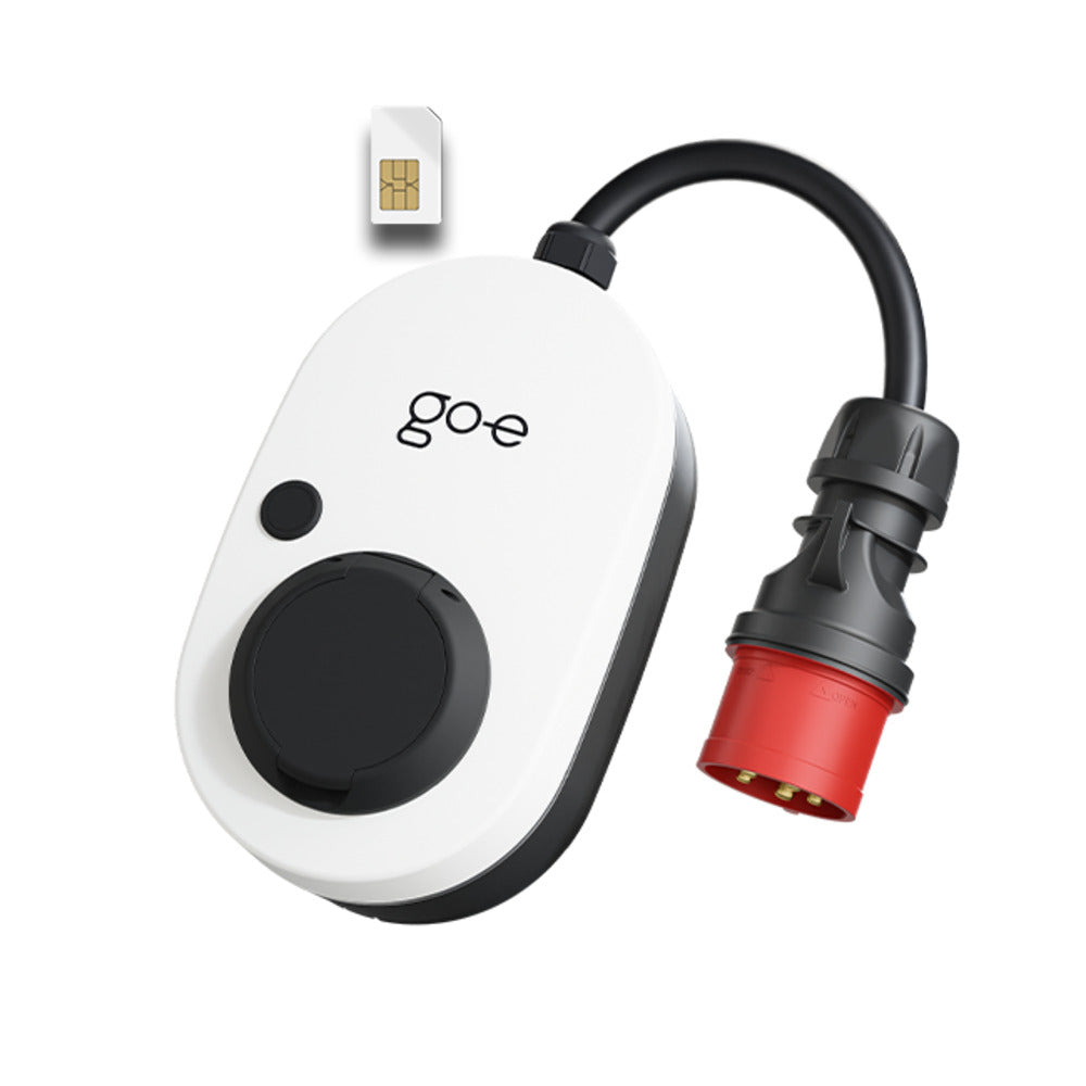 go-e Gemini flex 2.0 Ladestation 22 kW – dreiphasig, Typ 2×1, Wandmontage, eSIM/WLAN/RFID, IP65