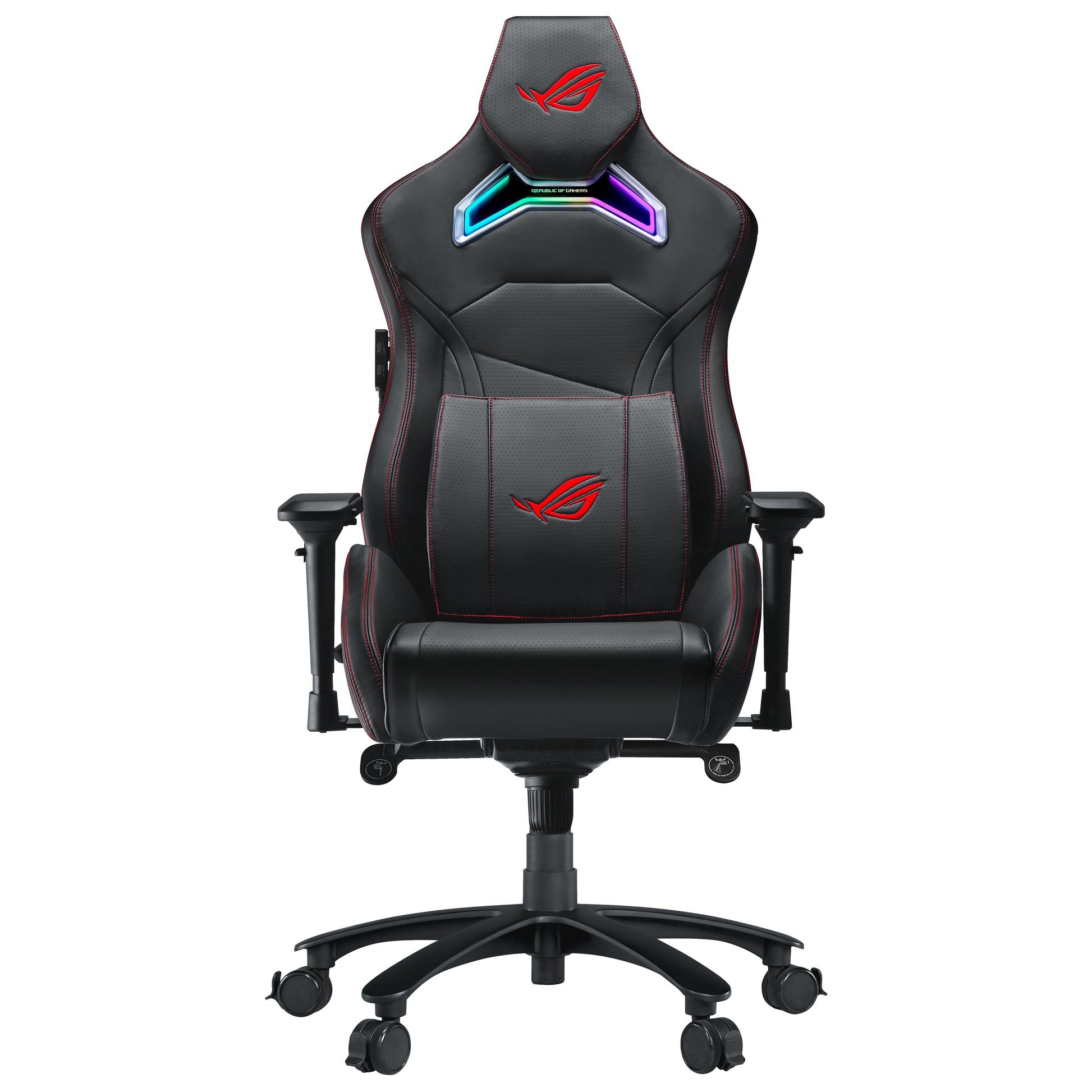 ASUS ROG Chariot X Gaming-Stuhl – Schwarz, 4D-Armlehnen, mit Kopfstütze, Nacken-/Lendenkissen, bis 136 kg
