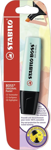 STABILO BOSS Pastell Textmarker – Türkis, Keilspitze 2–5 mm, nachfüllbar