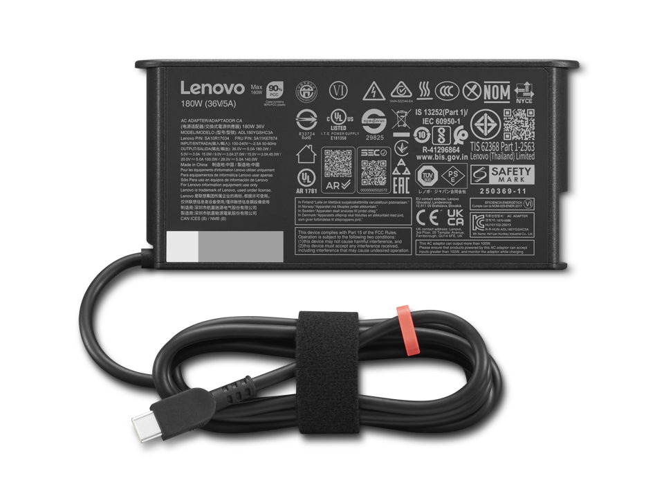 Lenovo 4X21U28835 Netzteil 180 W – für ThinkPad P16 Gen 3 – schwarz