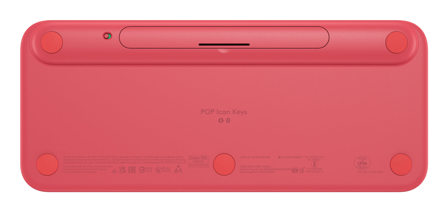 Logitech Pop Icon Keys – Mini Tastatur – Schere – Bluetooth – QWERTY (US‑INT) – Ohne Ziffernblock – Pink/Weiss