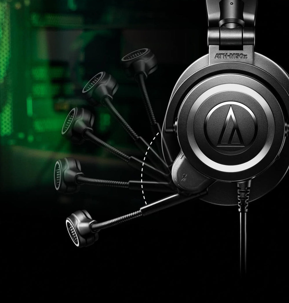 Audio-Technica ATH-M50xSTS Office-Headset – Over-Ear, Stereo, Kabelgebunden, USB-A, 3,5 mm Klinke, Schwarz