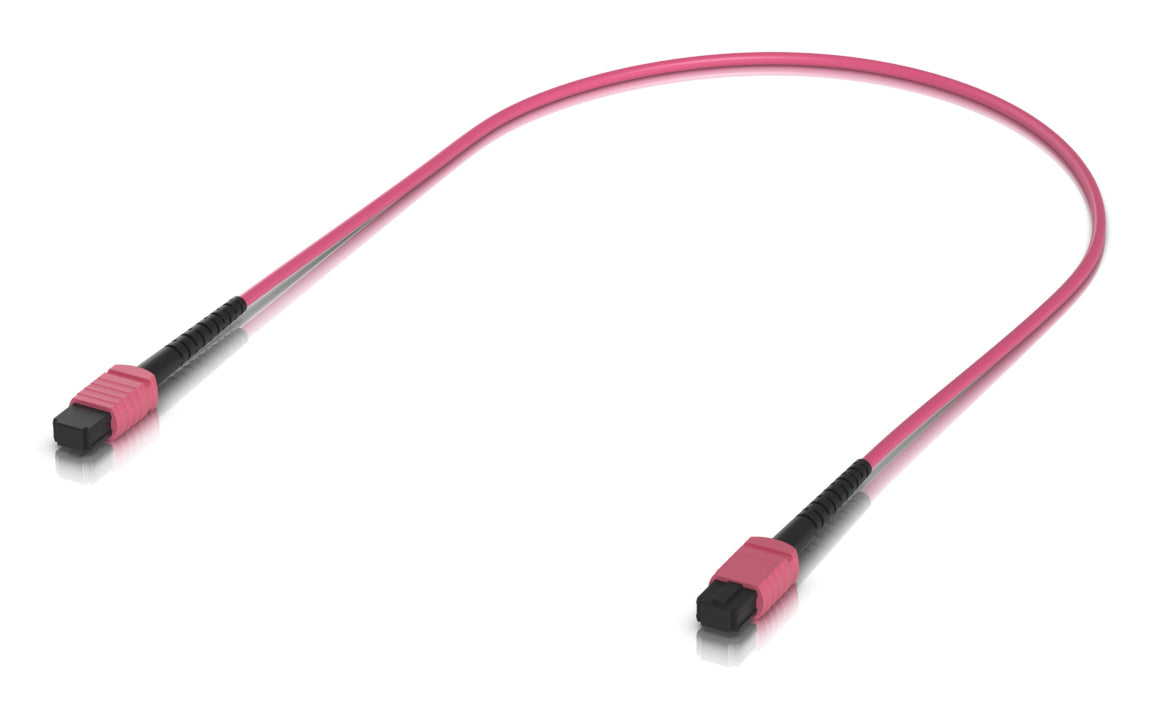 Ubiquiti LWL-Patchkabel – MPO-UPC, OM4 Multimode, 100 Gbit/s, 0,5 m, LSZH, Rosa