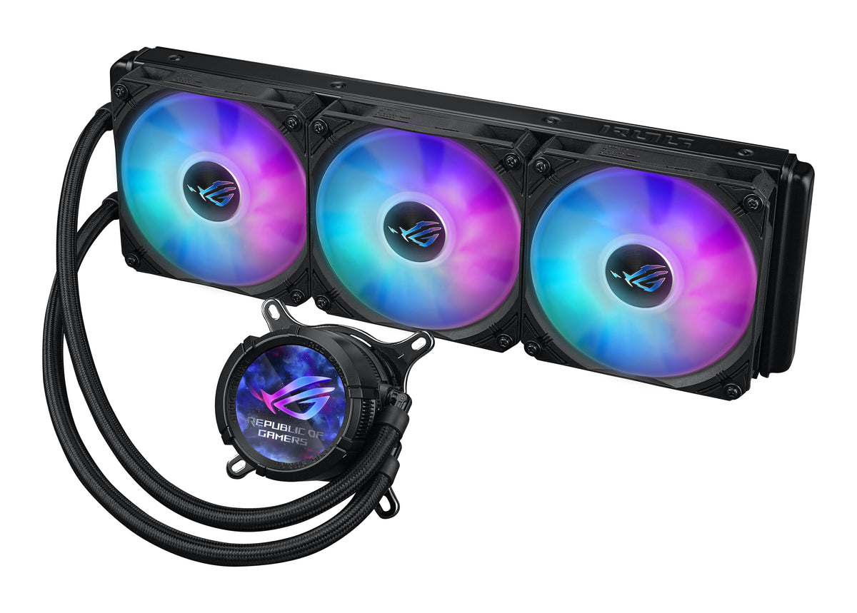 ASUS ROG STRIX LC III 360 – AIO-Kühler – 360 mm Radiator, 3×120 mm, LCD, ARGB, Schwarz, für LGA 1700, AM5