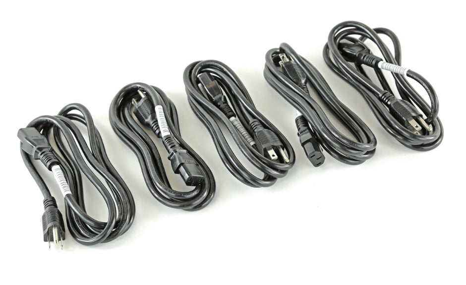 Zebra Netzkabel, US-Stecker auf IEC C13, 120 V, 5 Stück
