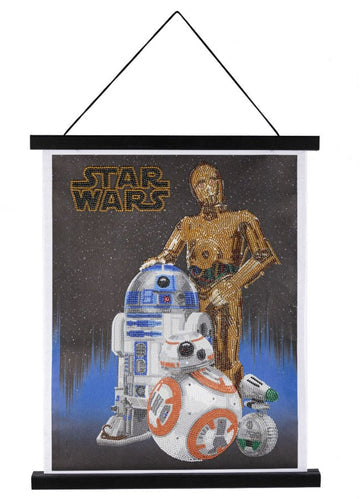 CRAFT Buddy Crystal Art Scroll Droids – Diamond Painting Set – 35 × 45 cm – 7-teilig – ab 8 Jahren