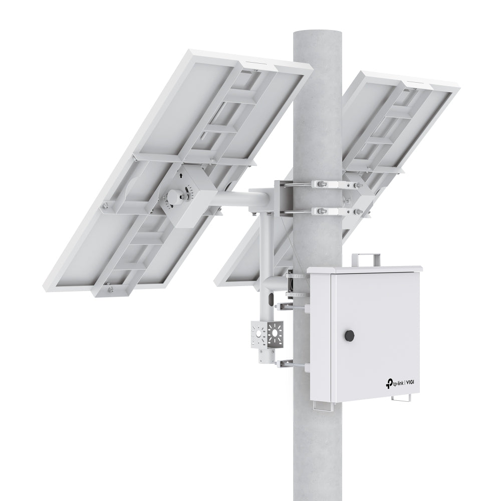 TP-Link VIGI 180W Solar Mount – Montageset, Mastmontage, Integrierter Li-Ion-Akku, 384 × 246 × 77 mm, 20 kg