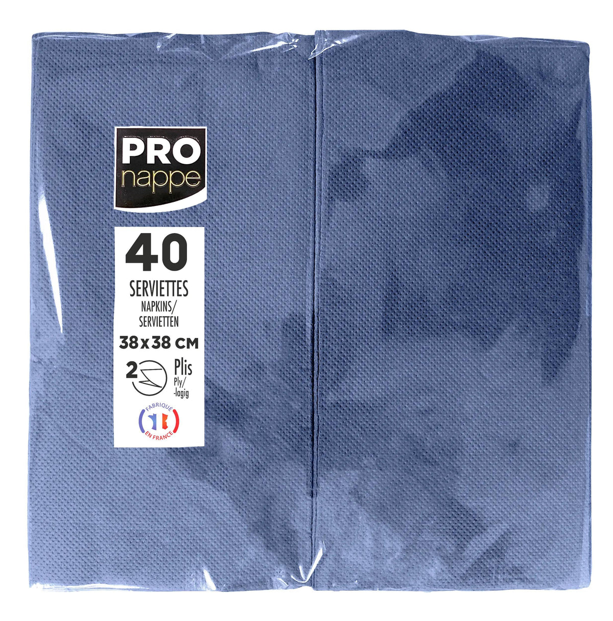 PRONAPPE Servietten marineblau – 38 × 38 cm, 2-lagig – 40 Stück