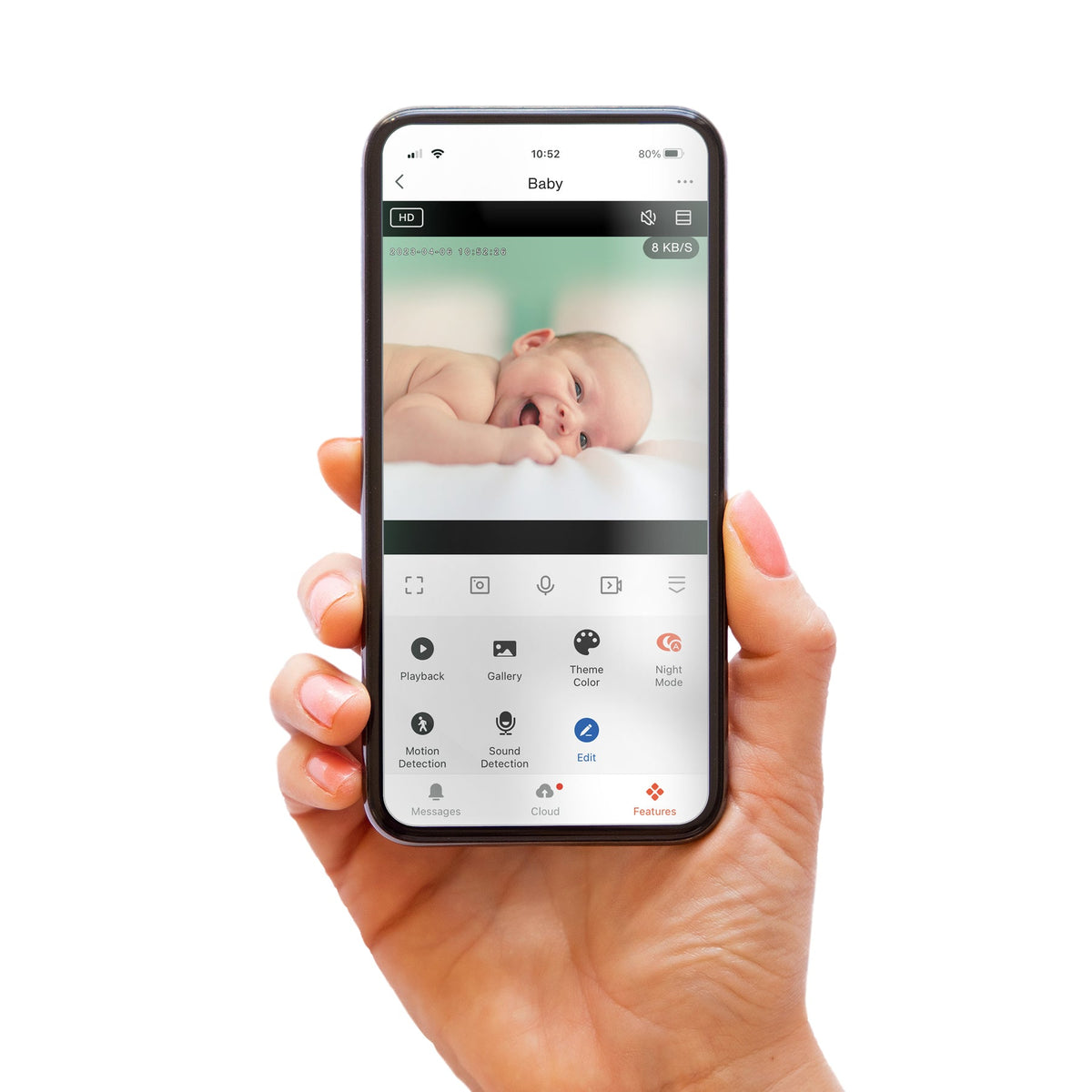 Alecto SMARTBABY5 – 1080p, IR 10 m, WLAN, Innen