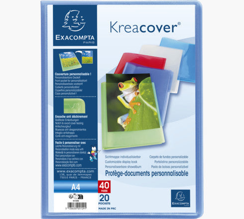 Exacompta Sichtbuch A4, 20 Hüllen, PP, assortiert – 20 Stück
