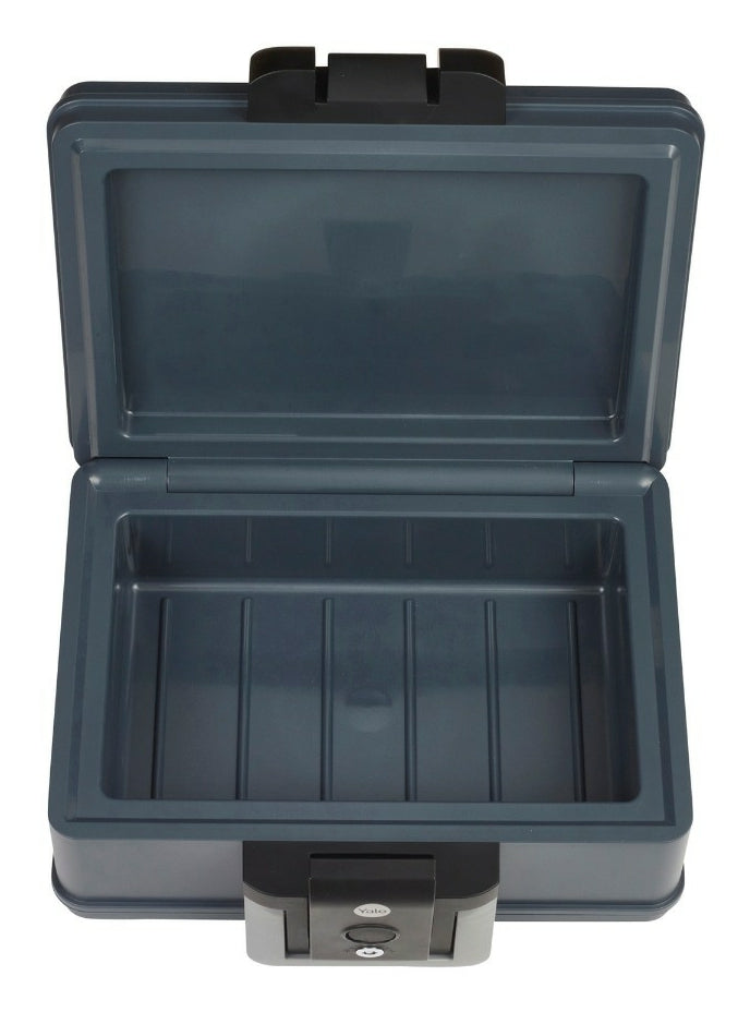 Yale Dokumentenkassette – mit Schlüssel, Kunststoff, schwarz, feuerfest, mit Tragegriff, 354 × 145 × 280 mm