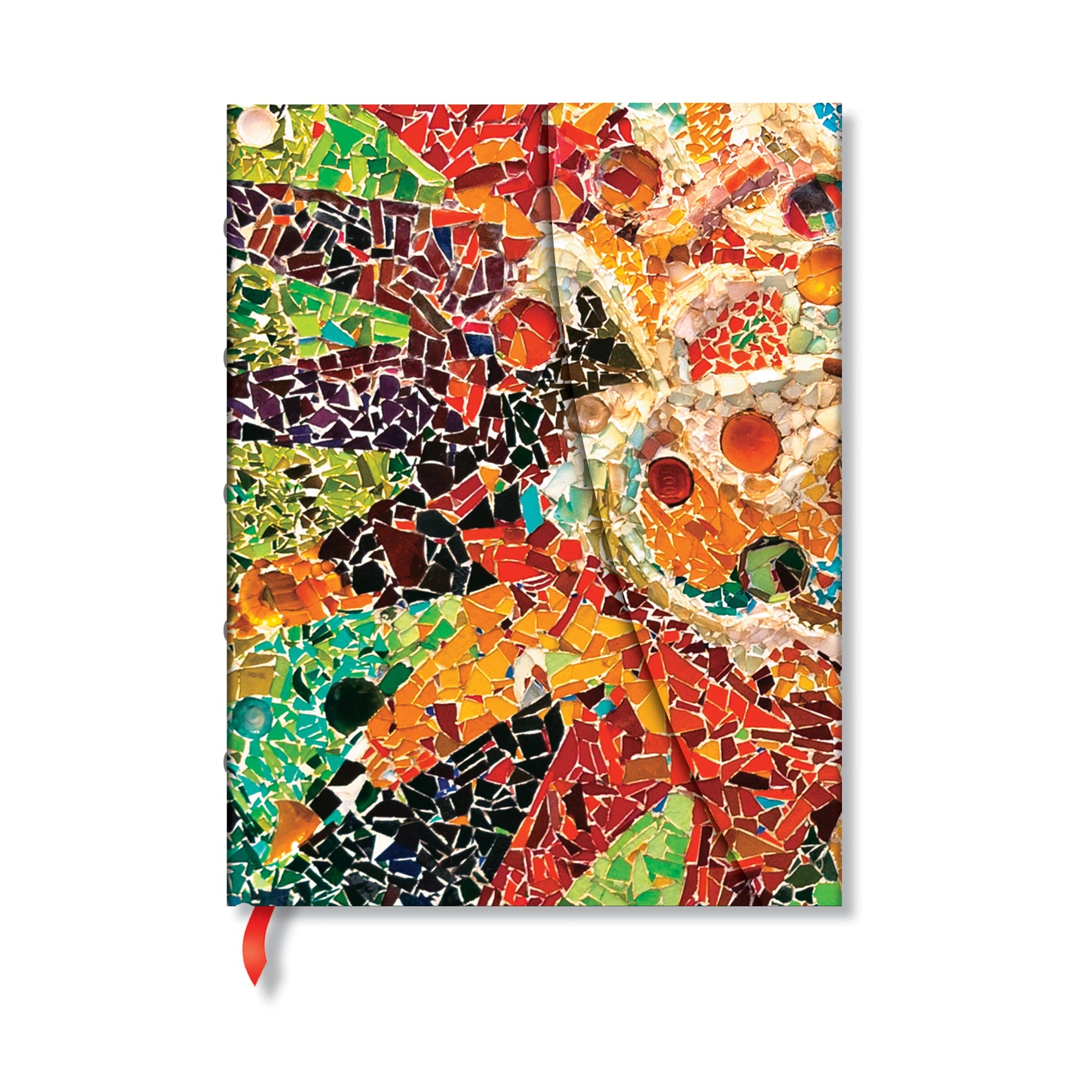 Paperblanks Gaudis Sonne Notizbuch – 95 × 140 mm – liniert – 176 Blatt – 85 g/m² – Hardcover, orange