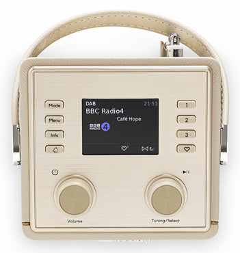 Roberts Radio Roberts Revival Mini 2 – DAB-/Internetradio – Portabel – UKW, Bluetooth, Akkubetrieb – Creme