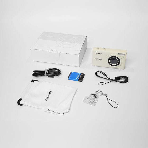 Yashica DigiMate 100 – Kompaktkamera, 64 MP, 4K, 18× optischer Zoom, Beige