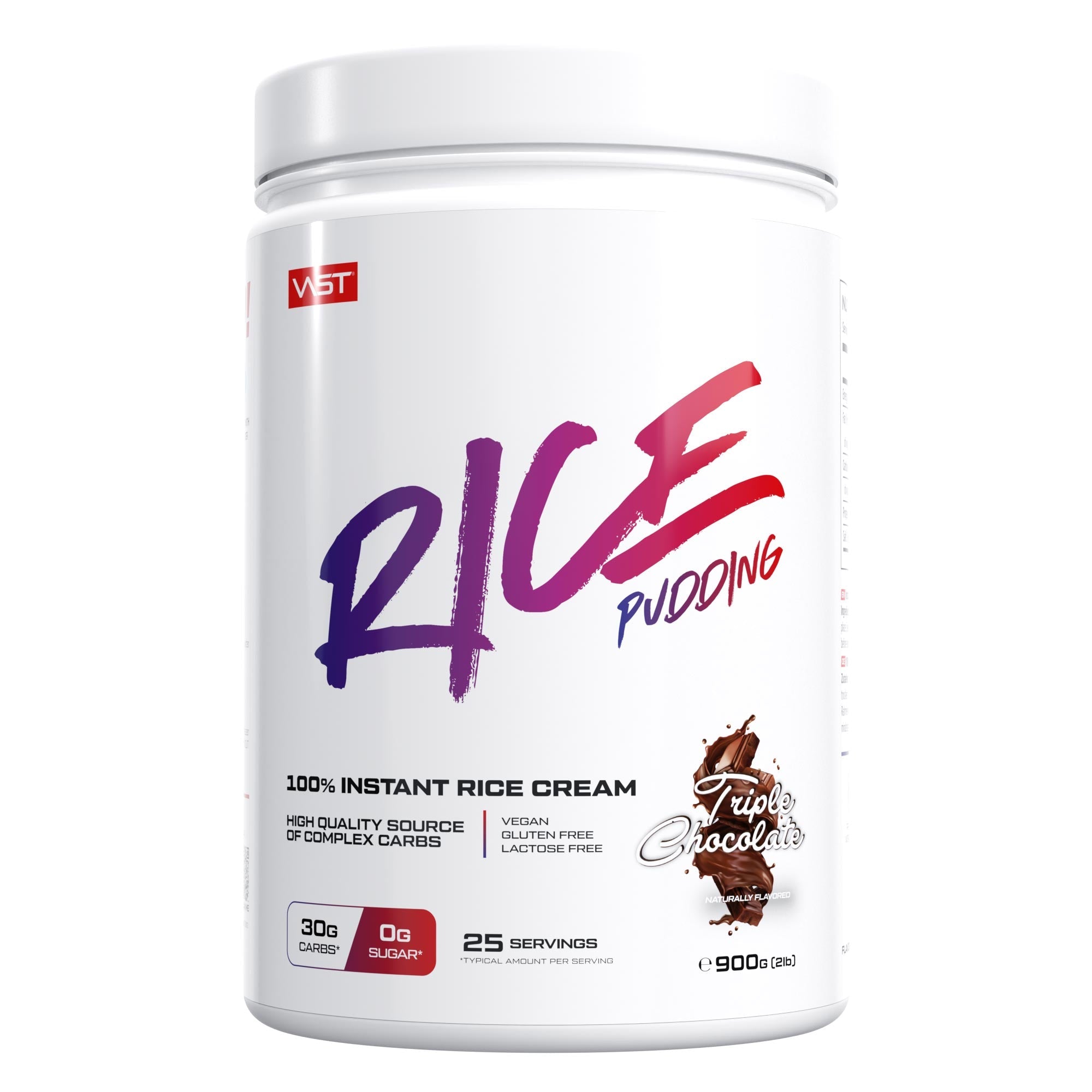 VAST Sports VAST Instant Reis Mehl Pulver Schokolade – glutenfrei, vegan – 900 g