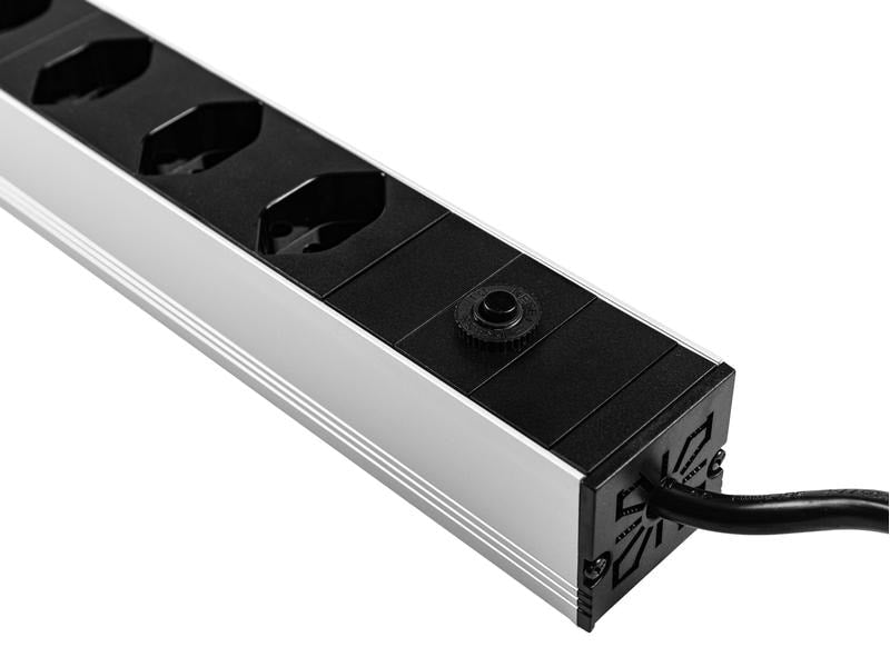 Furber. Furber Steckdosenleiste, 8×T13, mit Schalter, 3 m, Überstromschutz, Eingang T12 – Schwarz