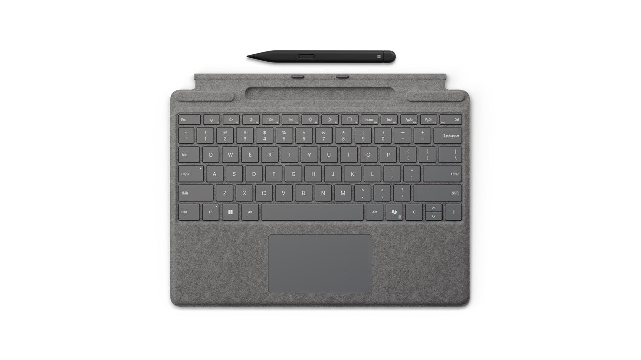 Microsoft Surface Pro Keyboard – Tastatur, FR-Layout (FR), Silber – für Surface Pro
