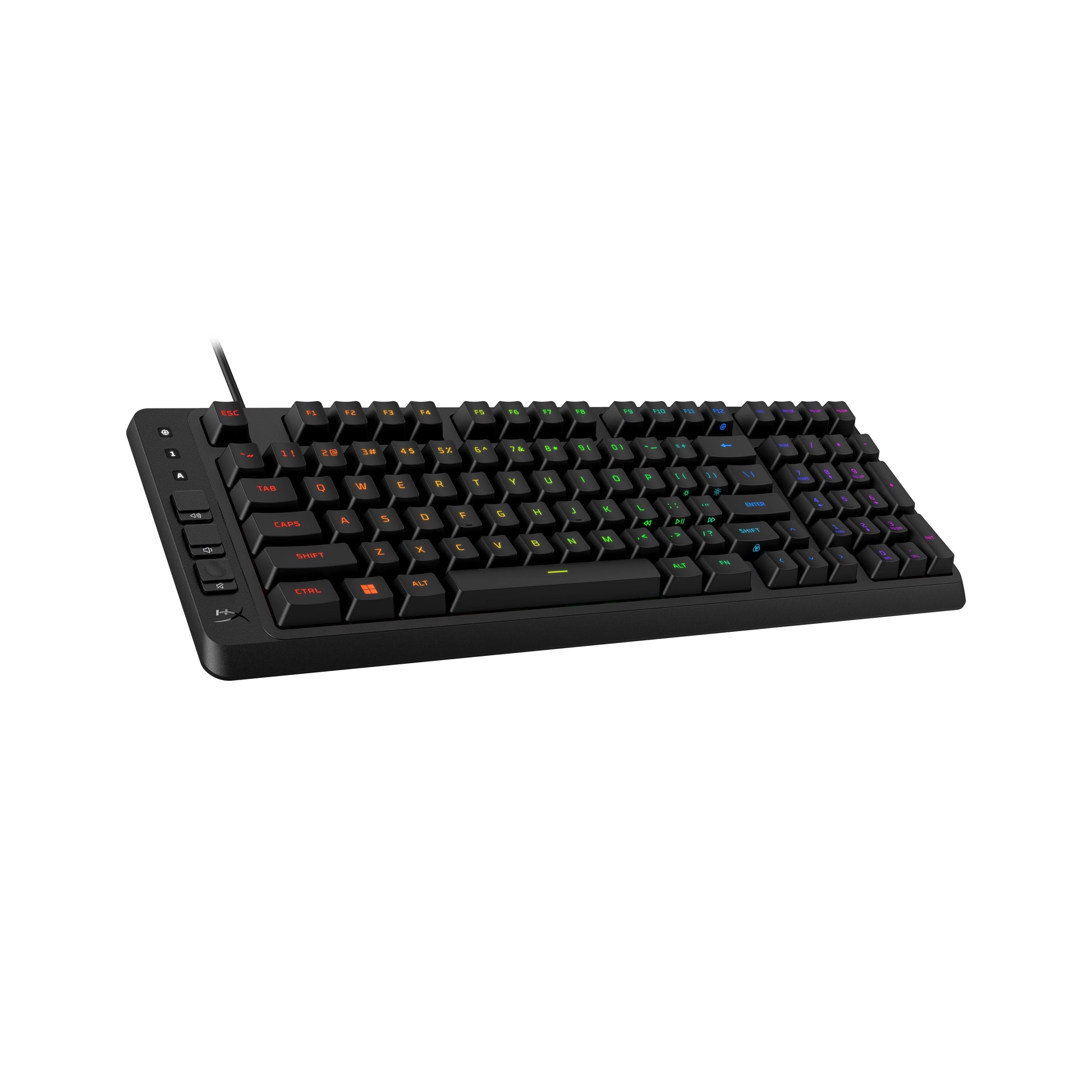 HyperX Eve 1800 – Gaming-Tastatur TKL – Mechanisch (HyperX Red), RGB – Verkabelt, USB-C – Schwarz