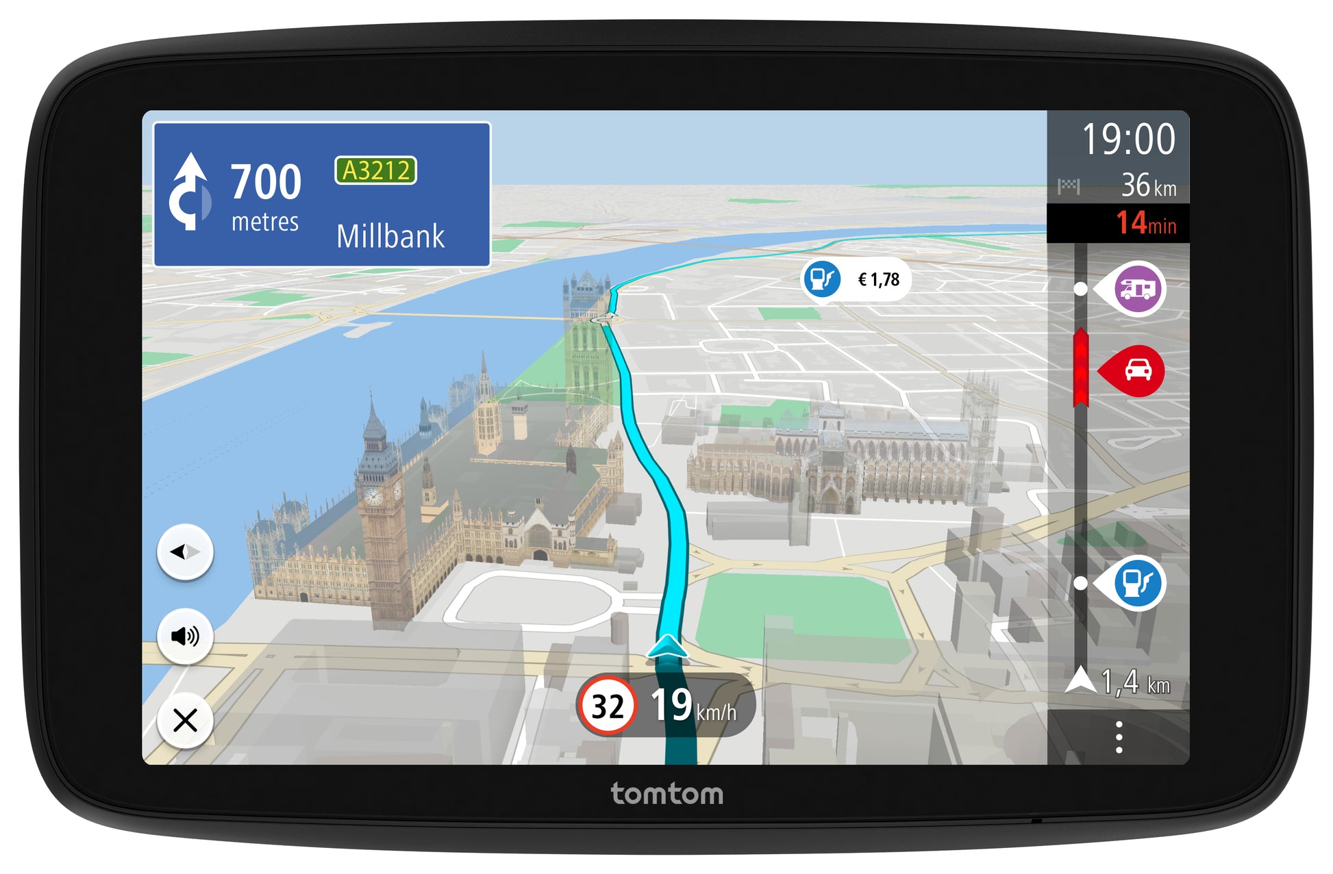 TomTom GO Camper Max 2. Generation – 7" Interaktives Display (Touch), Schwarz