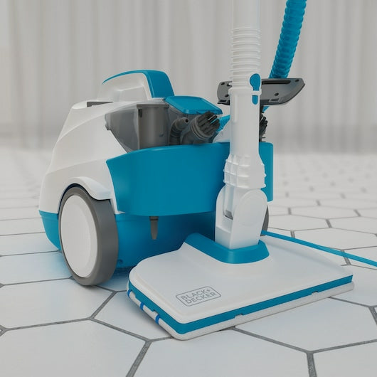 Black & Decker BLACK+DECKER Dampfreiniger – 1200 ml, blau, für Hartböden