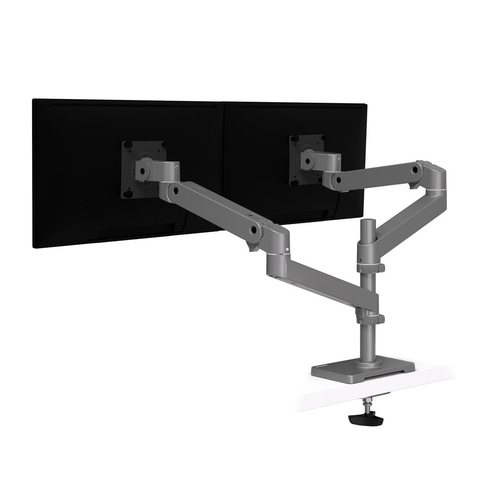 Ergotron LX Pro 45-710-293 – Monitorarm Tischhalterung – Klemme/Durchführung – 2 Monitore – bis 24"